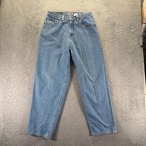 Vintage Fila Jeans Mens 32x30 Blue Cotton Denim Straight Workwear Travel Baggy